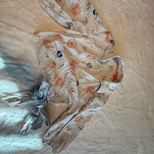 Maeve by Anthropologie Seashell Print Kimono Wrap Top